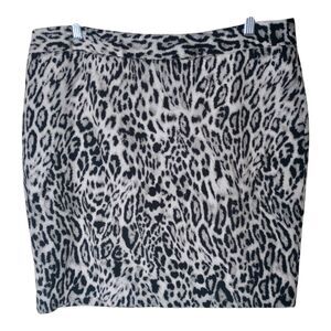 Worthington Leopard Print Pencil Skirt Lined Women's Sz 16 Petite 16P Career
